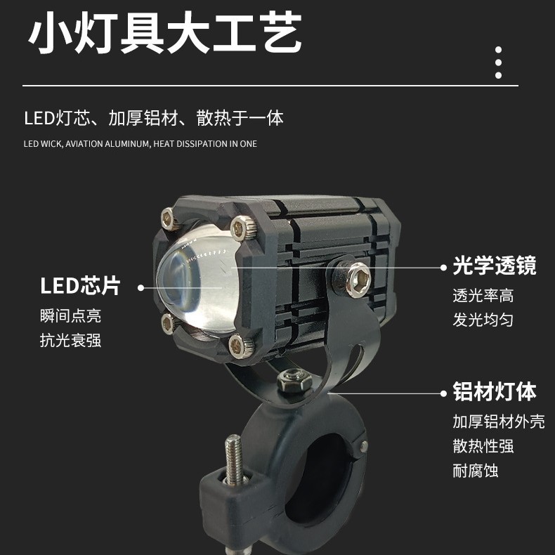 Devil Eye motorcycle spotlights, electric vehicle headlights, led high-intensity headlights, high and low beam integrated, white and yellow dual light flash Application Scenario