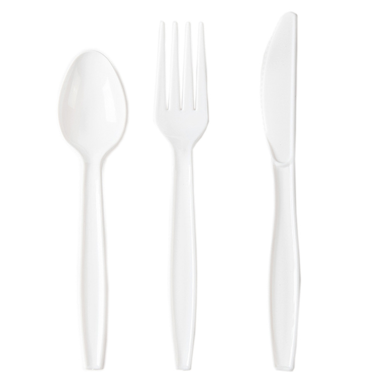 Munters Disposable Knife, Fork And Spoon 3.7 Series Ps Tableware Restaurant Dinner Party Celebration Kit Food Grade Material Item Picture