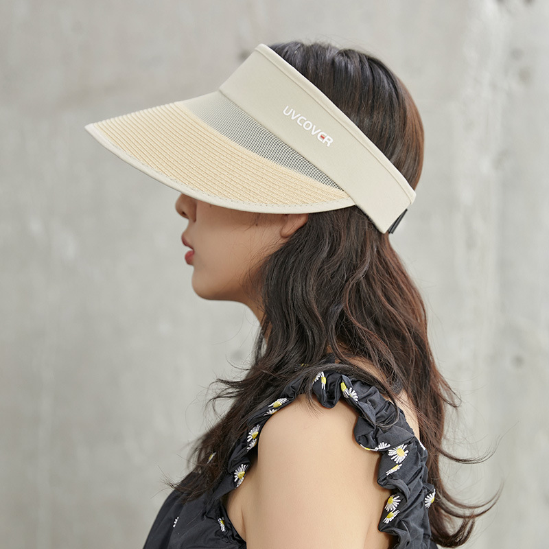 Empty hat women's summer travel fashion everything casual sun visor sunscreen topless sun hat tide brand UC straw hat