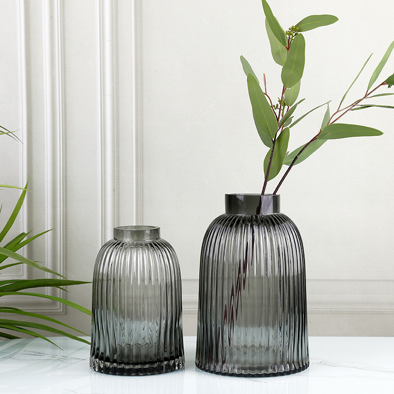 工厂直供北欧风简约玻璃花瓶桌面装饰花瓶摆件家居客厅水培植物瓶