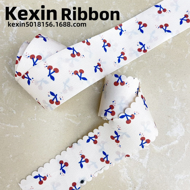 Kosin Webbing Cherry Ribbon Handmade Diy Hair Accessories Bow Material Gift Box Bouquet Packaging Clothing Accessories Application Scenario