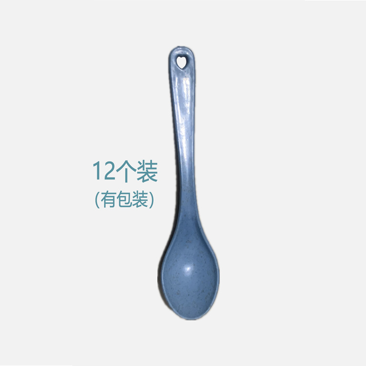 12 wheat straw spoon Children's spoon baby children's small spoon wheat biryani spoon porridge spoon mixing spoon Specification drawing