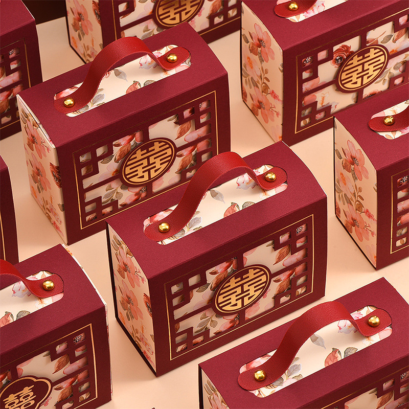喜糖盒结婚用高级感中式创意小红书同款手提礼盒婚礼回礼包装空盒