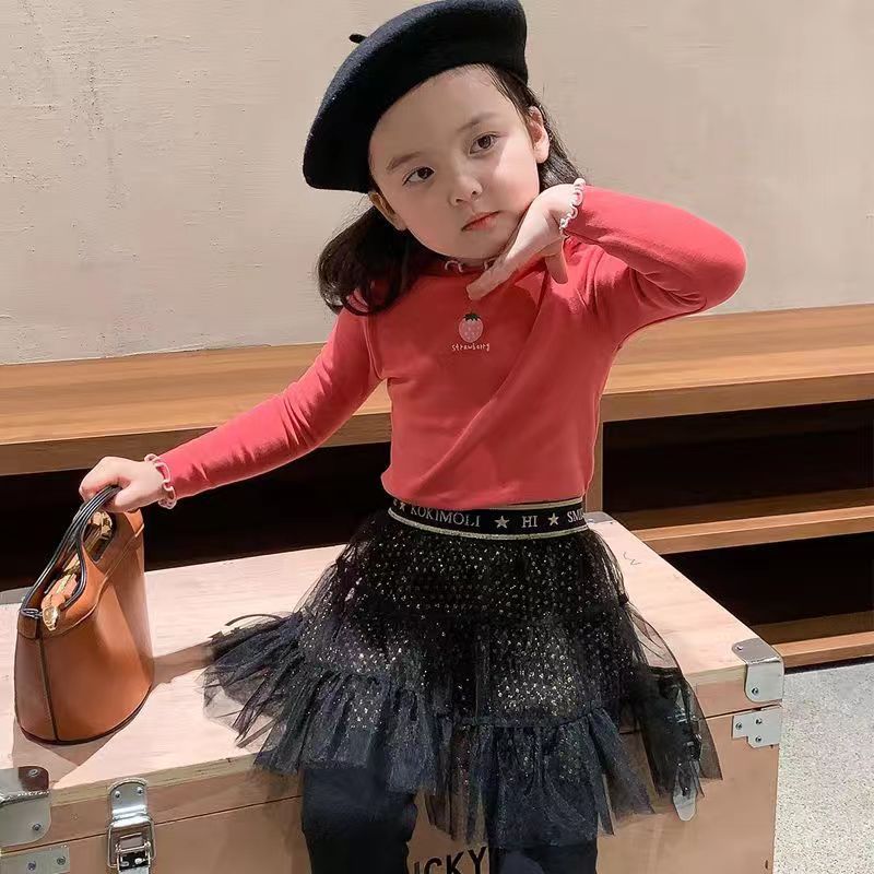 春秋新款长袖上衣韩版长袖童t恤中小童3-7岁弹力打底衫童装代发详情2