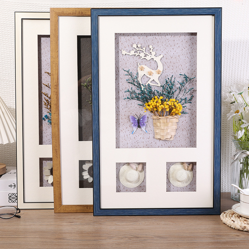 干花草新款装现代装饰画餐厅卧室公寓宾馆装修六边画百搭款33*53