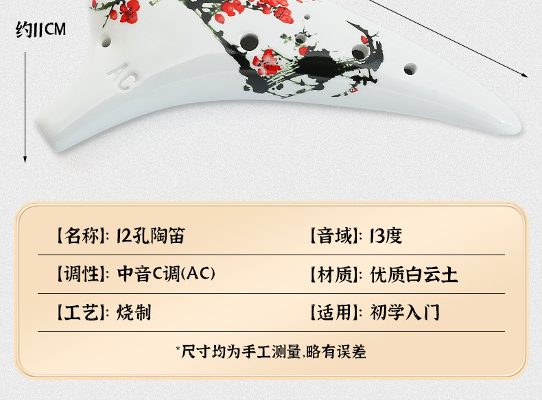 现货批发 陶笛12孔C调初学儿童专业吹奏乐器十二孔小学生入门笛子详情15