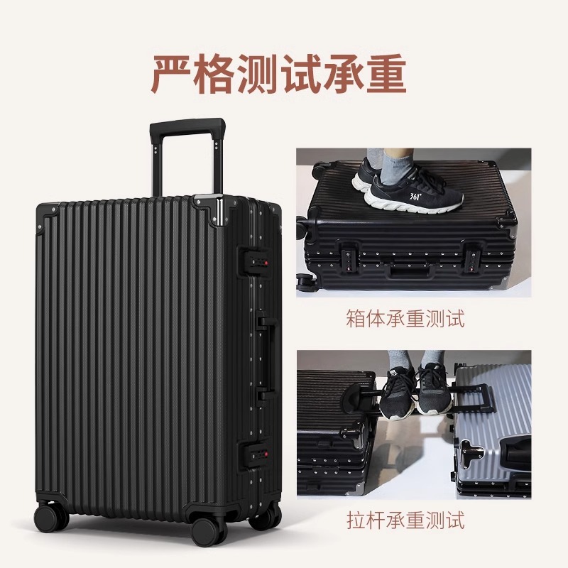 【 Selected Factory 】 Women's suitcase with handle, large capacity, New 20, Men's boarding password, durable leather suitcase, zipper Specification image