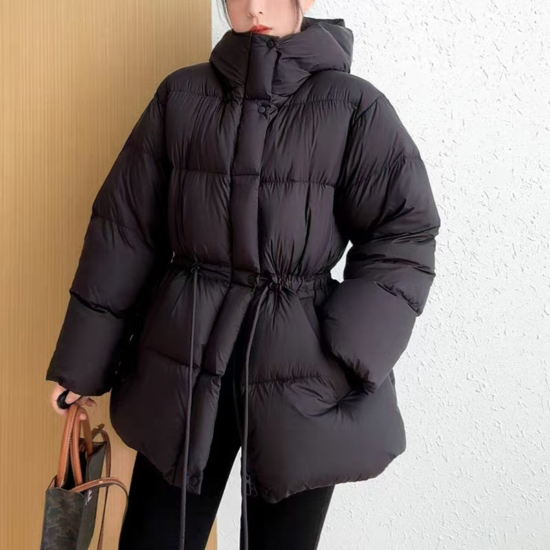 羽绒服女2025新款冬季装保暖外套高级感短款宽松鸭绒连帽