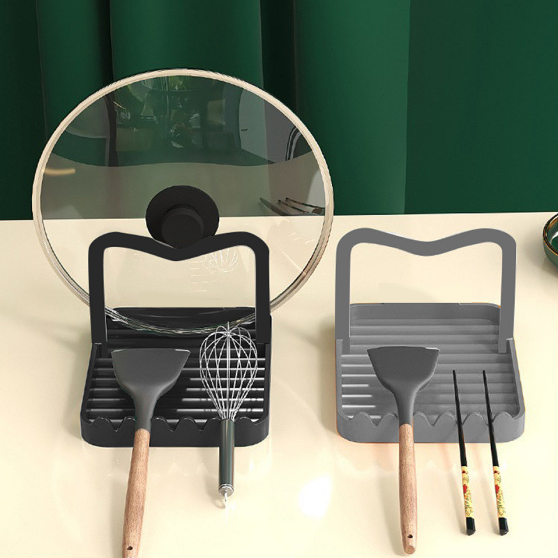 锅盖架台面锅铲置物架勺子铲子支架沥水架厨房收纳厨具沥水收纳