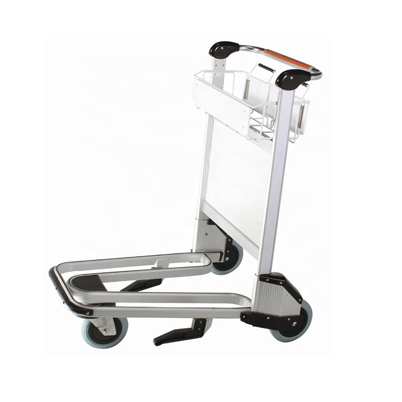 Wholesale of airport luggage carts, aluminum alloy airport carts, hotel travel carts, airport hand-pushed carts details Picture