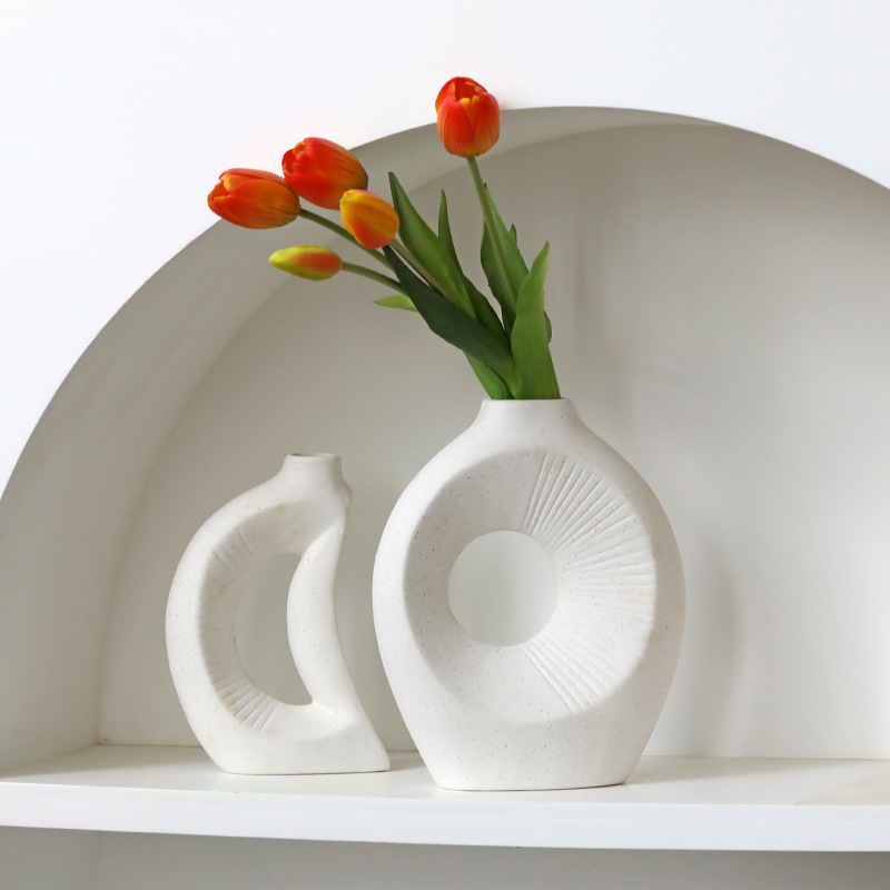 Foreign Trade Ceramic Vase Sun And Moon Accompanied Combination Entry Porch Decoration Can Be Separated From The Hotel Amazon Creative New full figure