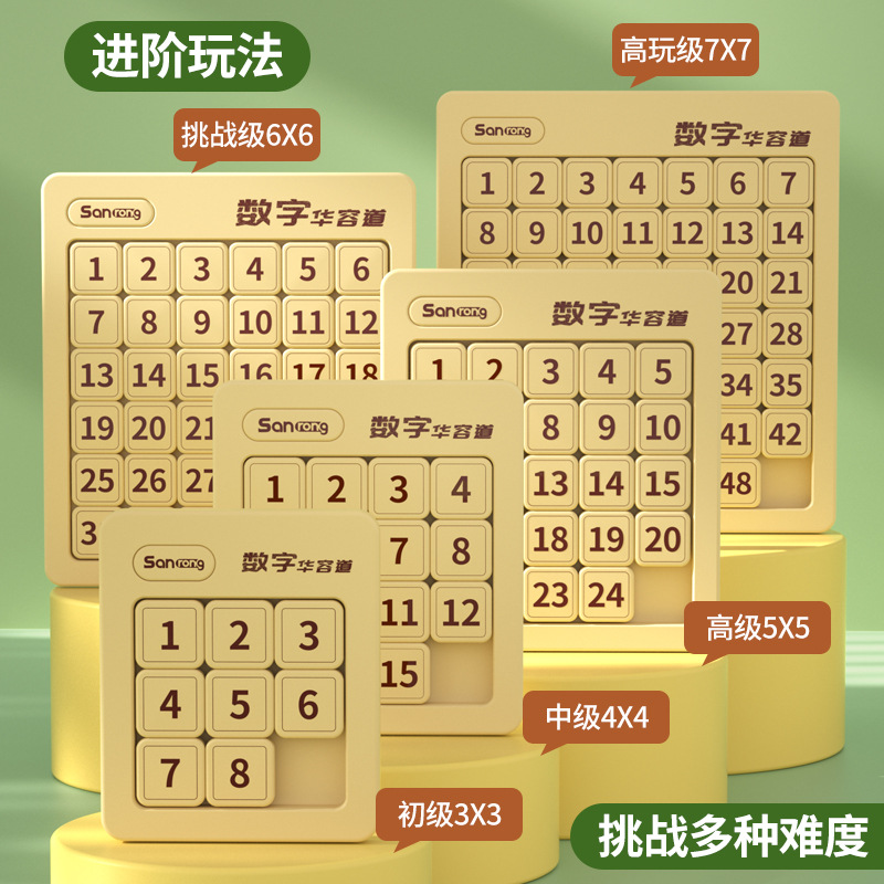 Magnetic Three Kingdoms Digital Hua Rong Dao 3*4*5*6*7*8 Children's Early Education 99 Multiplication Table Puzzle Fun Toy details Picture