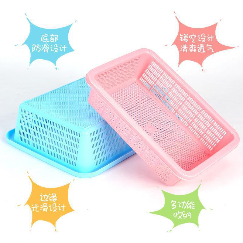Plastic toy baskets, storage baskets, corner materials, game baskets, sundries, rectangular stationery storage baskets for children in the kindergarten details Picture