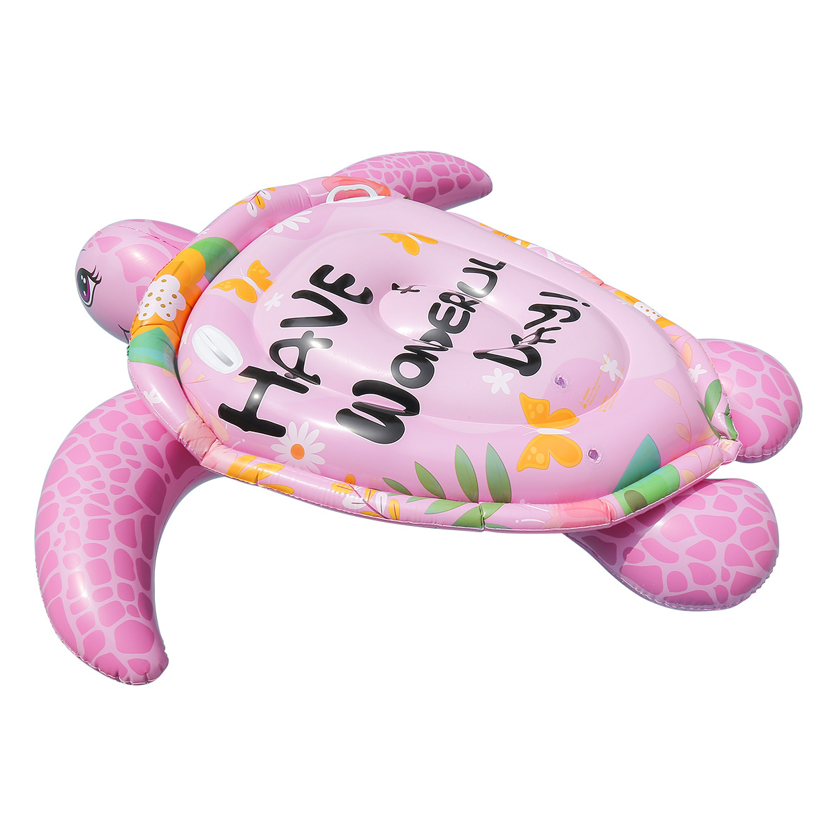 New inflatable pink turtle mount, adult Internet celebrity water float float, water play toy, photo and photography prop, high-end thickened pink, environmentally friendly and safe Item Picture