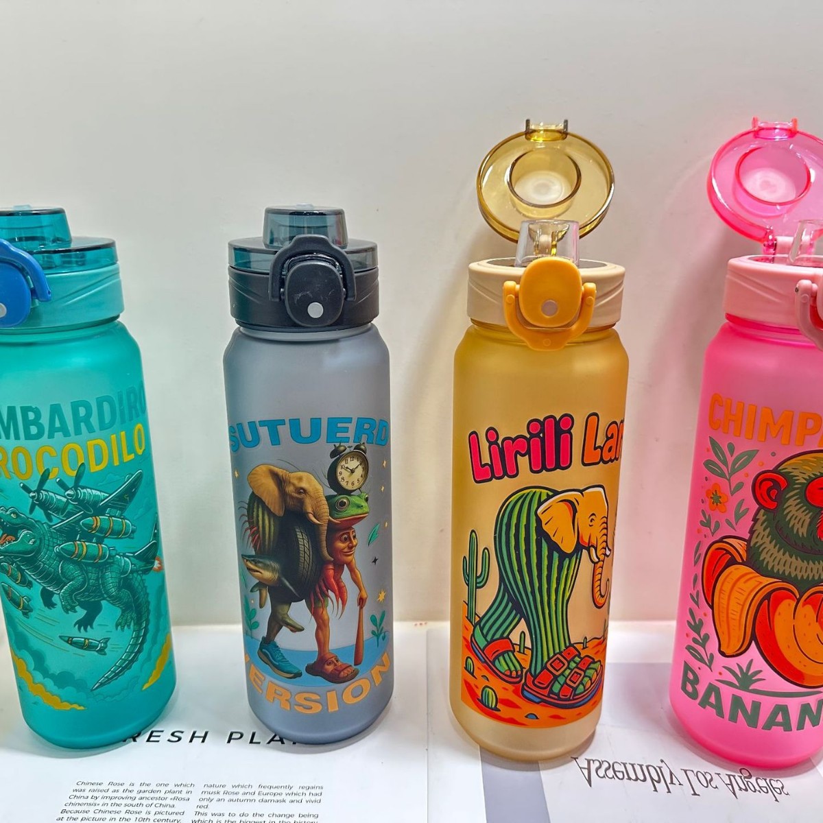 Wholesale of the best-selling "Shan Hai Jing" series water cups, children's water cups, bouncing LIDS, and student portable space cups on Amazon Specification drawing