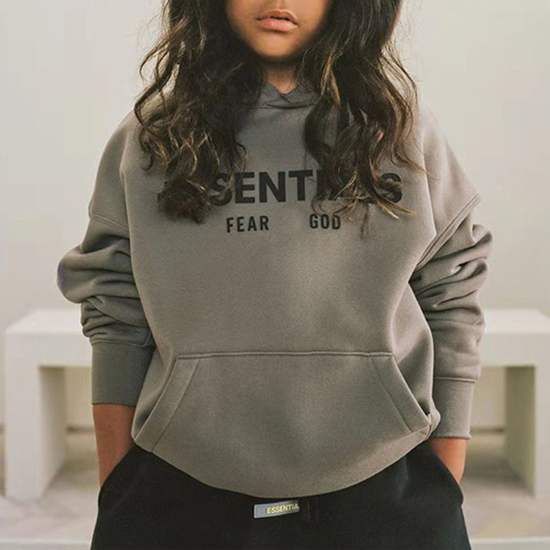 ESSENTIALS children's autumn and winter plus fleece casual children's wear boys and girls new hoodie for children pullover Application Scenario