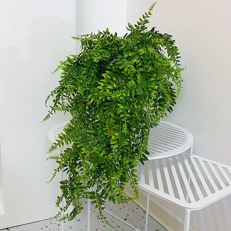 亚马逊仿真壁挂波斯草藤条人造悬挂蕨类植物藤蔓悬挂绿色植物详情10