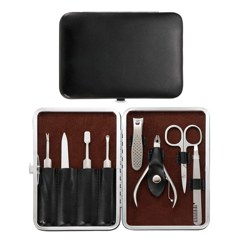 Factory direct sales of stainless steel 420 nail clippers set of 8 pieces, nail cutting tools, dead skin pliers, nail clippers set customization shanilak Item Picture