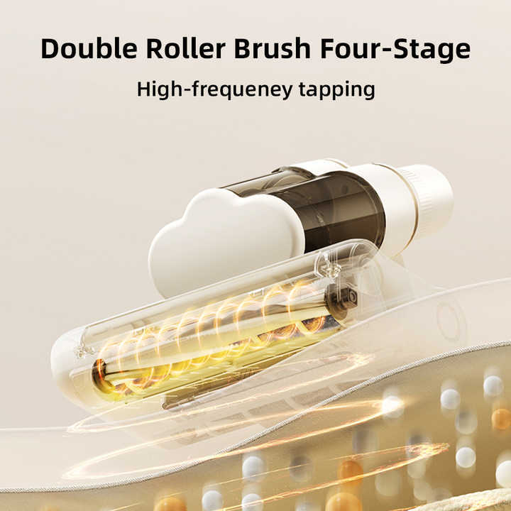 Double roller brush mite remover, a mite removal wonder, a large household vacuum cleaner for bed removal, ultrasonic and ultraviolet sterilization power purification Specification image