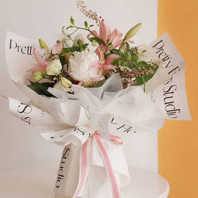 Simple fresh wrapping paper flowers bouquet bag floral paper florist floral packaging materials supplies details Picture