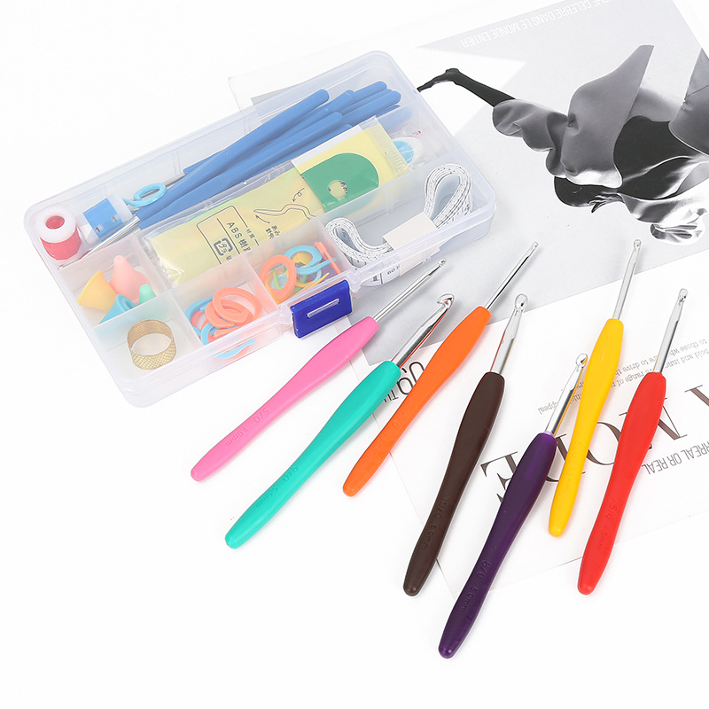 Amazon sells 16 Magic Crochet set sweater Knitting tool Crochet material Pack Colorful soft handle crochet details Picture