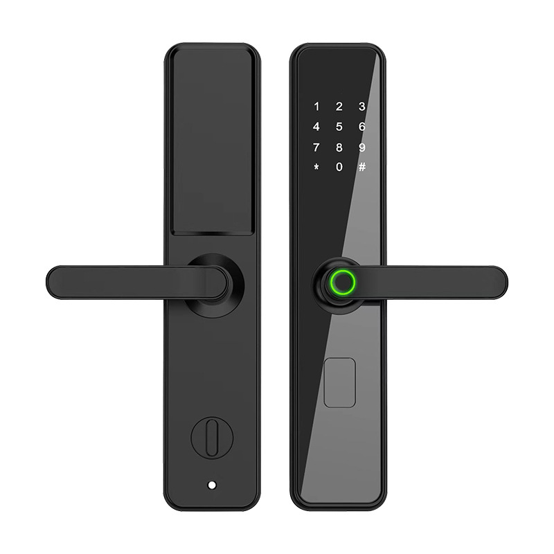 Fingerprint lock, household security door, password lock, smart door lock, electronic lock, universal magnetic card, apartment wooden door lock Item Picture