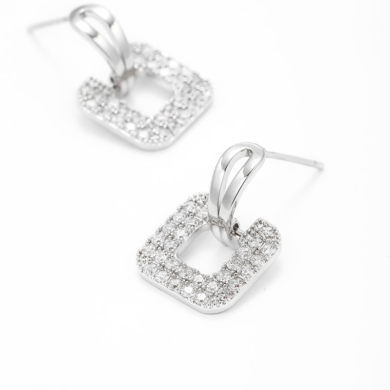 Beautiful Silver Earrings Geometric Simple 925 Earrings High Quality Wholesale Live Source South Korea Light Luxury Temperament Earrings Application Scenario