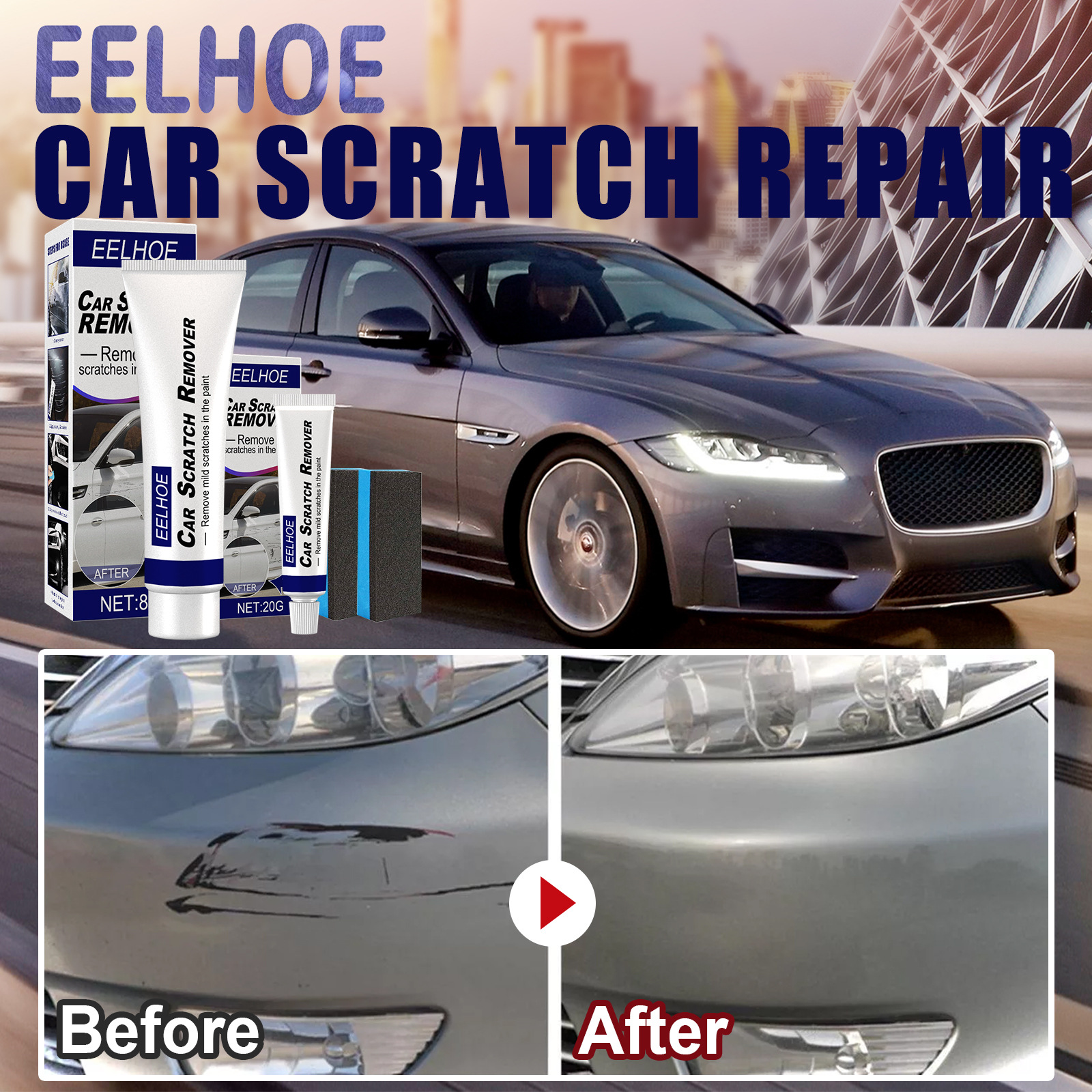 EELHOE 汽车刮痕修复剂 漆面划痕修复车蜡抛光蜡去刮痕打蜡详情图2