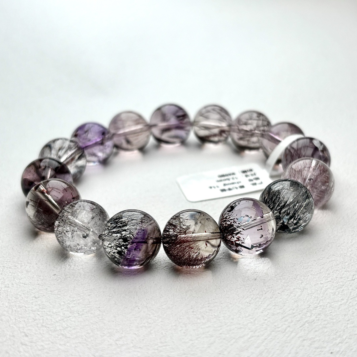 高品质超七天然水晶金草莓彼岸花三轮骨干发晶手链时尚手饰女款详情2