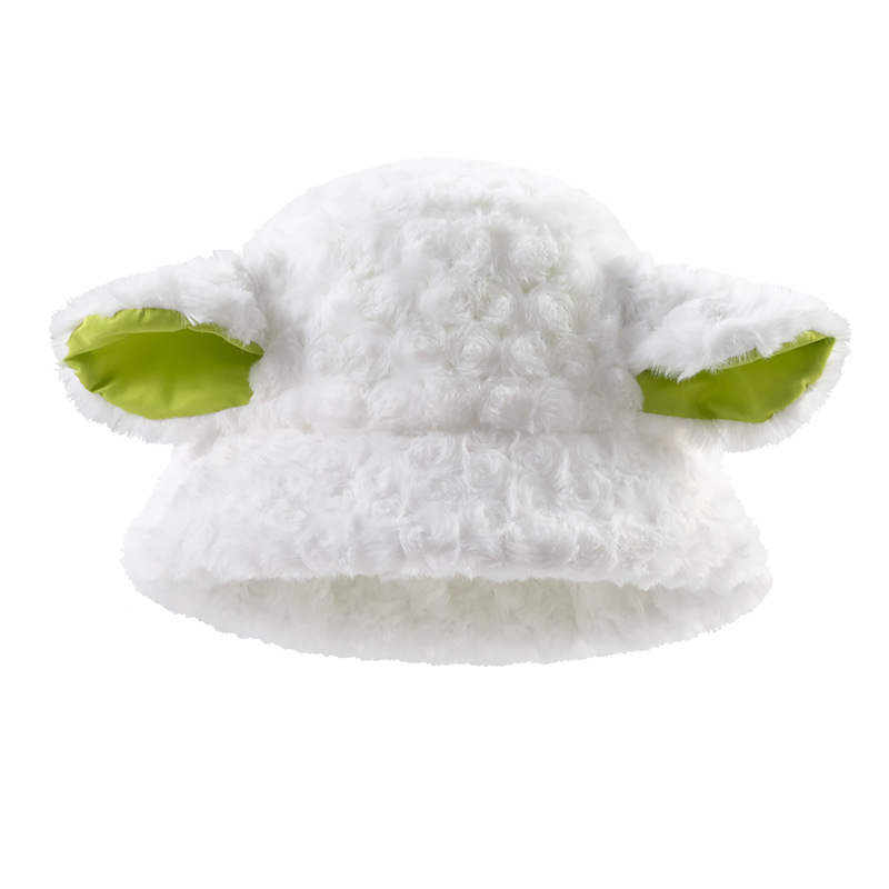 Korean Version Of Cute Sweet Sheep Baa Baa Ear Hat Plush Warm Lamb Fisherman Hat Female Winter Sheep A Sheep Basin Hat Item Picture