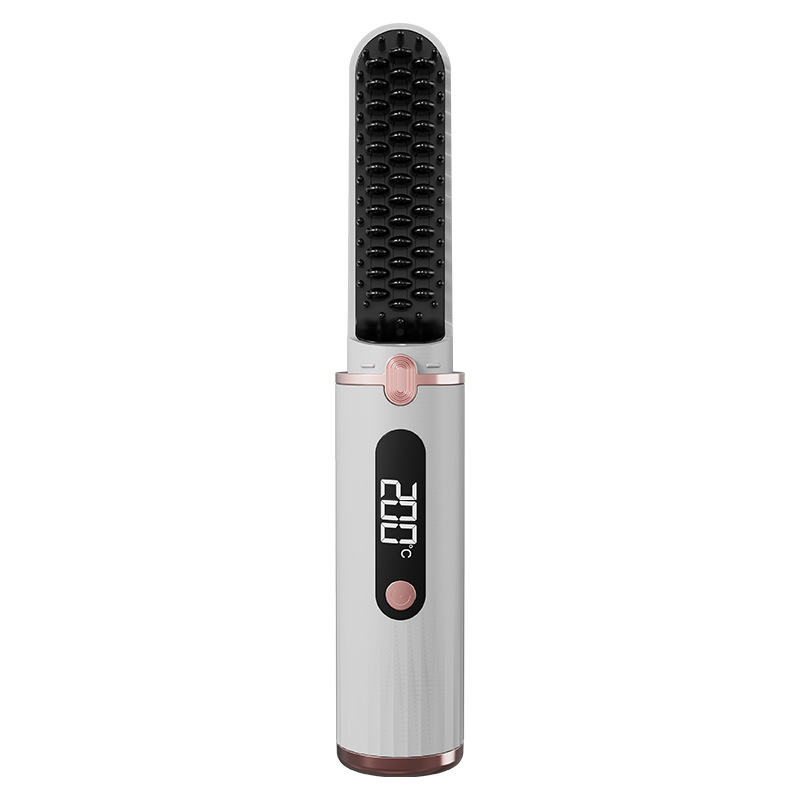 New Hair Straightener Negative Ion Comb Fluffy Splint Does Not Hurt Hair Accessories Portable Straightener Clip Curling Iron Dual Use full figure