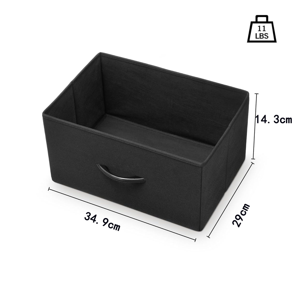 布艺家用抽屉式收纳衣物卧室简易收纳盒可折叠便携式收纳柜亚马逊产品图