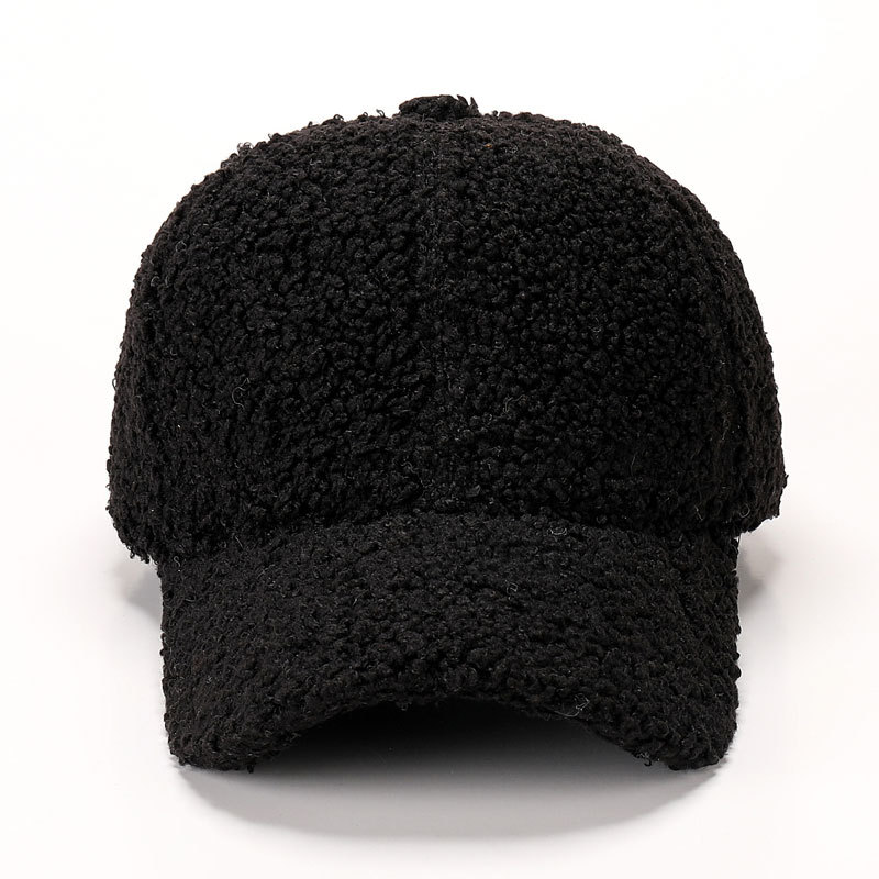 Lamb Wool Baseball Cap Autumn And Winter Windproof Plush Teddy Velvet Duck Cap Custom Warm Solid Color Lamb Wool Fisherman Hat Application Scenario