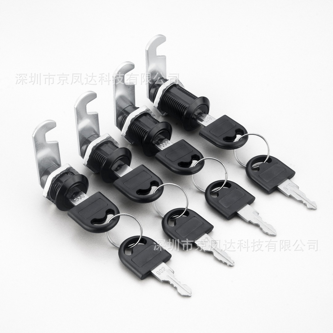 Iron filing cabinet lock, changing cabinet lock core, office desk cabinet lock, storage cabinet door lock, mailbox lock, black swivel tongue lock Item Picture