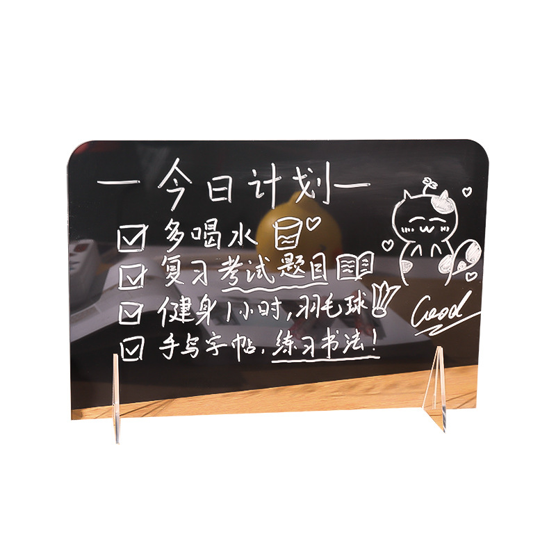Desktop Simple Transparent Acrylic Writing Board College Students Office Shorthand Message Board Meeting Memo Board Item Picture