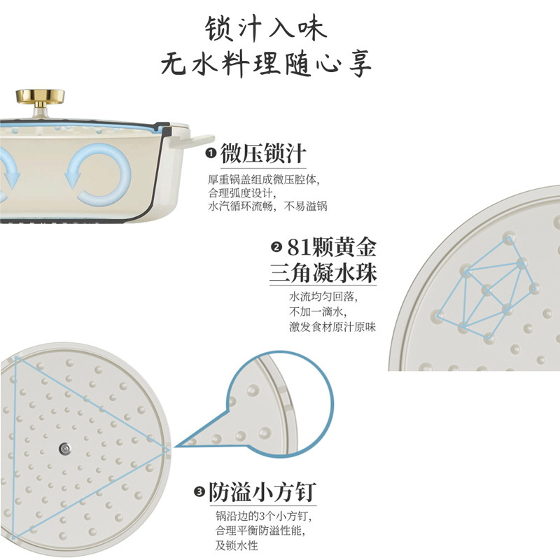 Appearance Level New Medical Stone Skillet Frying Pan Household Frying Pan Induction Cooker Gas Non-Stick Frying Pan Applicable Application Scenario