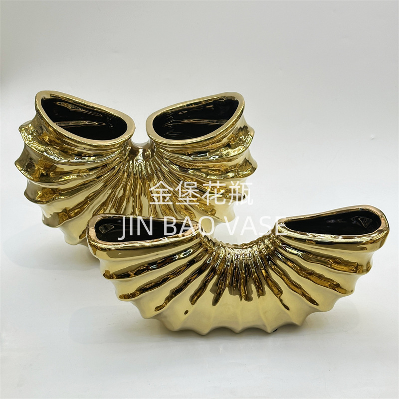 Wholesale ceramic incense burners, fashionable and creative flower vases, horticultural craftsmanship, internet-famous trophies, Phalaenopsis simulation flowers, creative Nordic style Specification image