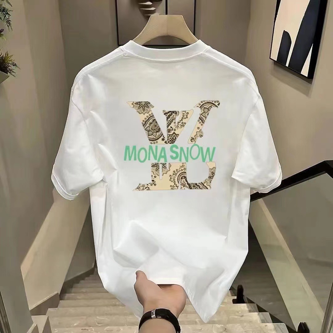 European Station's high-end men's 2024 summer bestsellers: Trendy and simple half-sleeved tops, printed short-sleeved T-shirts, and trendy men Application Scenario