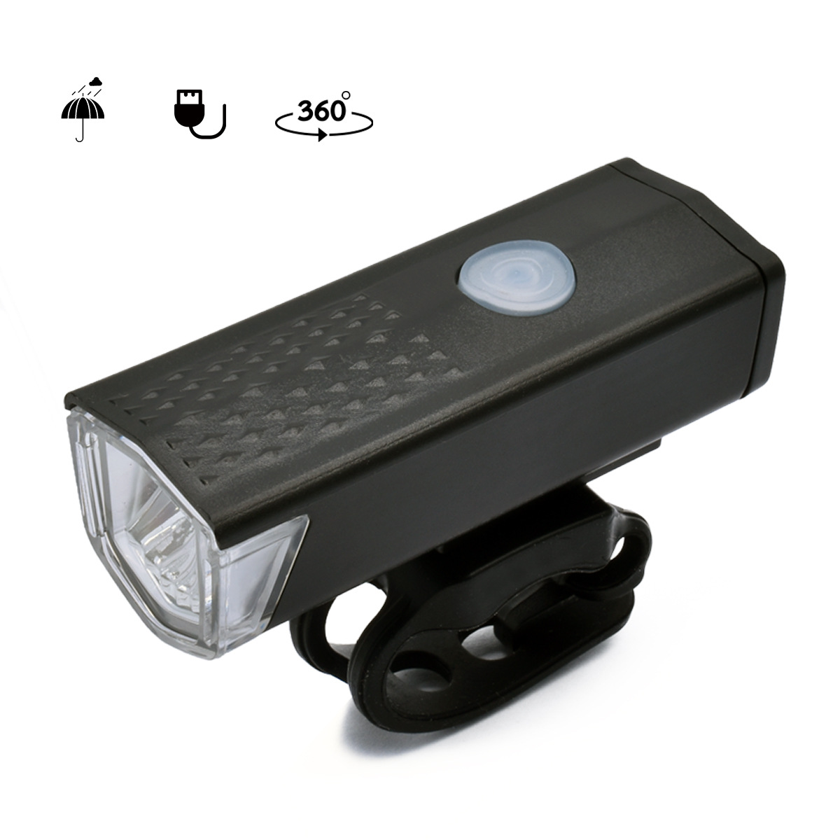Bicycle headlight LED night riding light USB charging mountain bike accessory 400mAh bicycle light