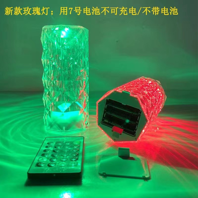 Cross-border bestsellers: Amazon rose lamp, bedroom bedside ambient light, dining table night light, diamond crystal table lamp Application Scenario