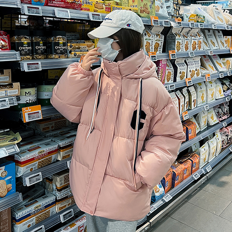 Bread dress women 2022 new Korean version of loose down padded padded jacket with thick cotton-padded jacket short padded padded padded woman