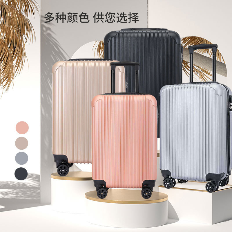 Manufacturers Wholesale Adult Pull Rod Box 20 Inches 2022 New Combination Box Large Capacity Solid Color Anti-Collision Leisure Travel Box details Picture