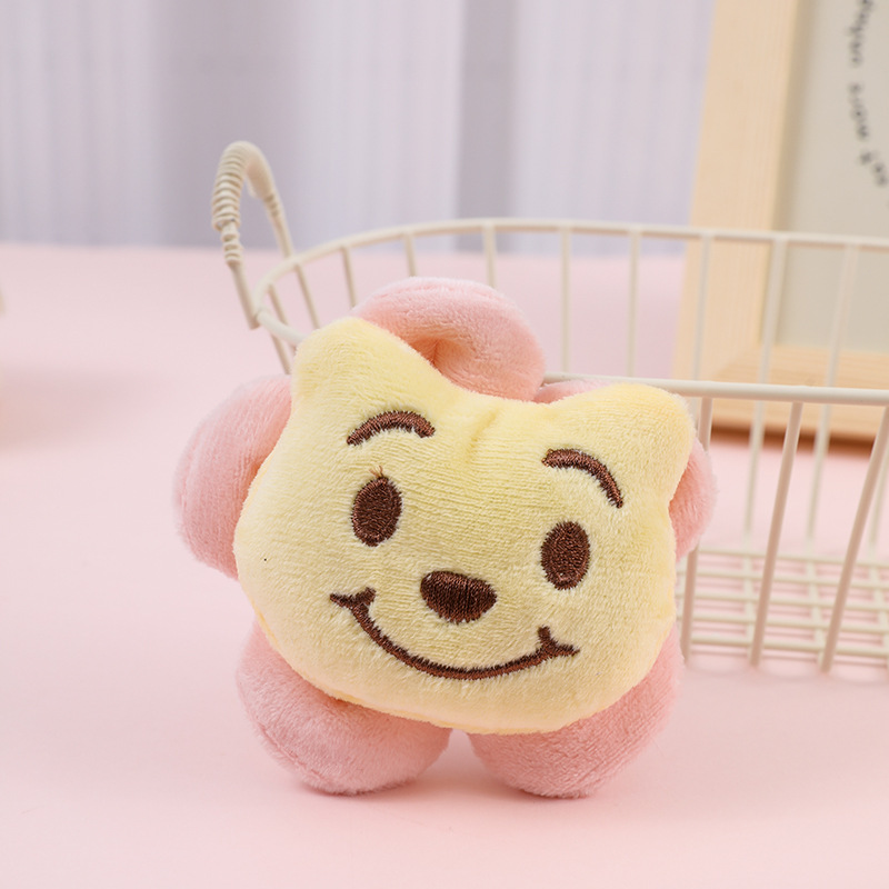 Cute Beaver Flower Internet Red Ruby Plush Hair Clip Cartoon Soft Cute Girl Scrunchie Accessories Accessories Specification drawing
