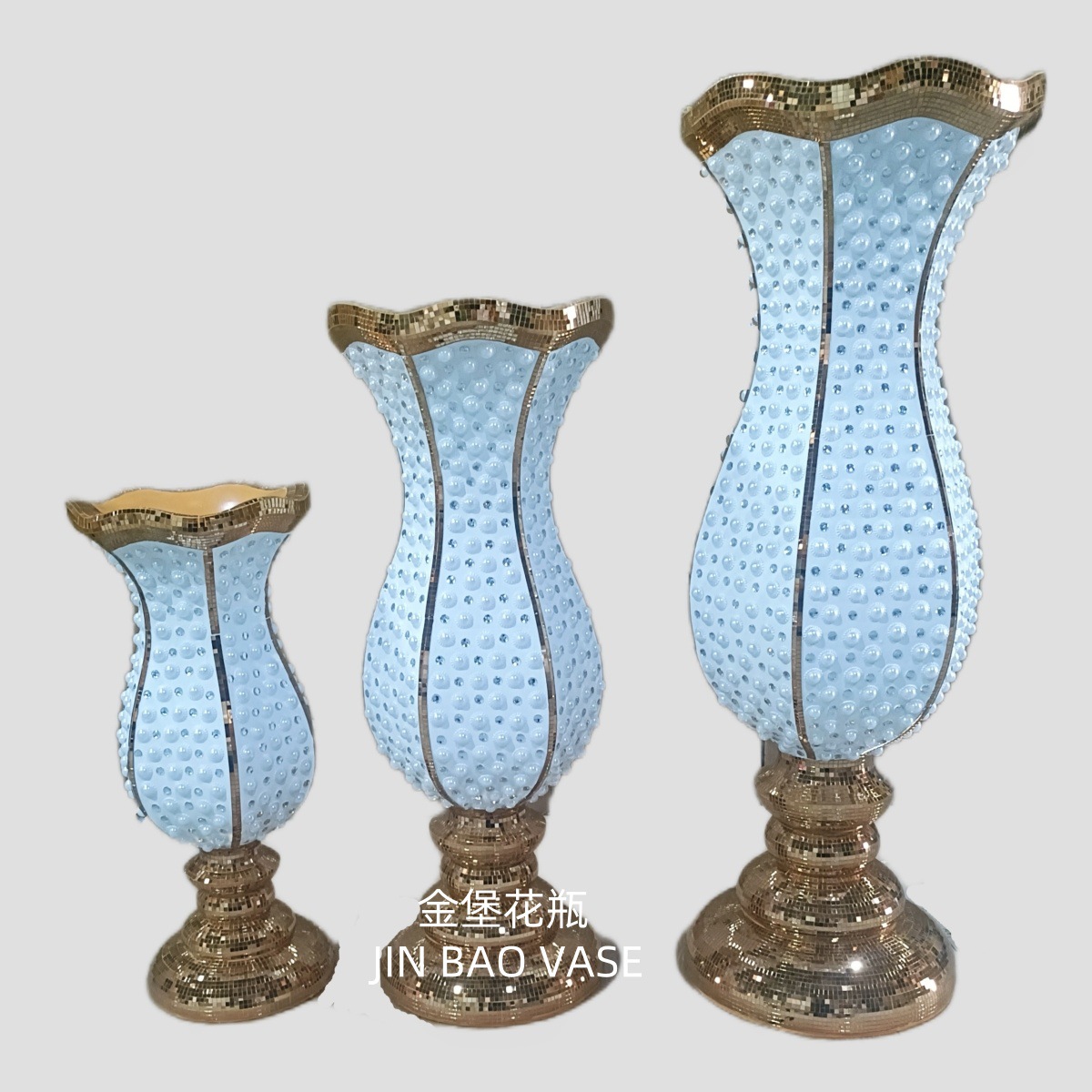 60cm golden glazed ceramic vase, home dining table decoration prop, hotel living room vase decoration, living room Application Scenario