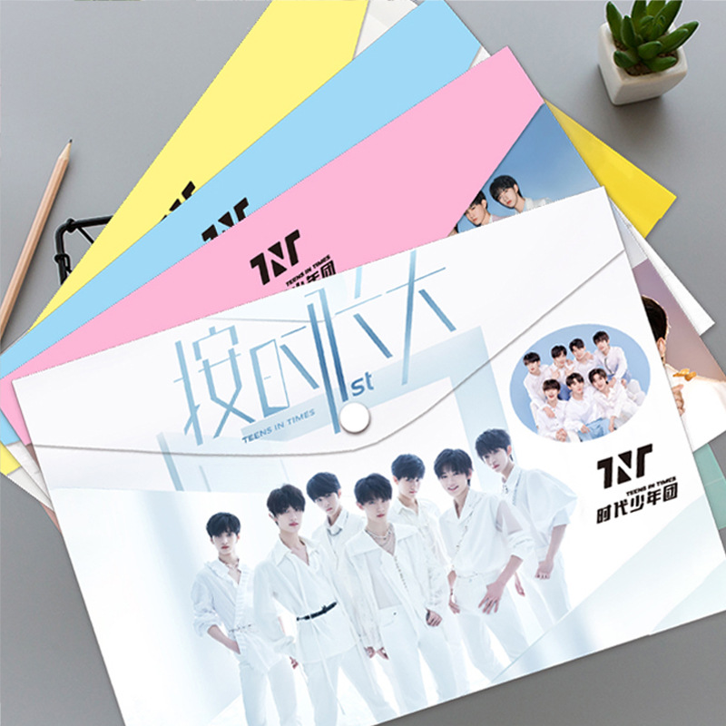Colorful Campus Korean-style creative file bag, new cute A4 card pattern file bag, information bag, cartoon stationery bag Specification image