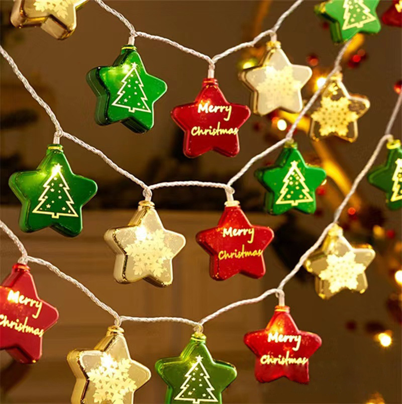 圣诞许愿球led圣诞树装饰圆球灯星星灯五角星圆球圣诞节装饰彩灯详情图1