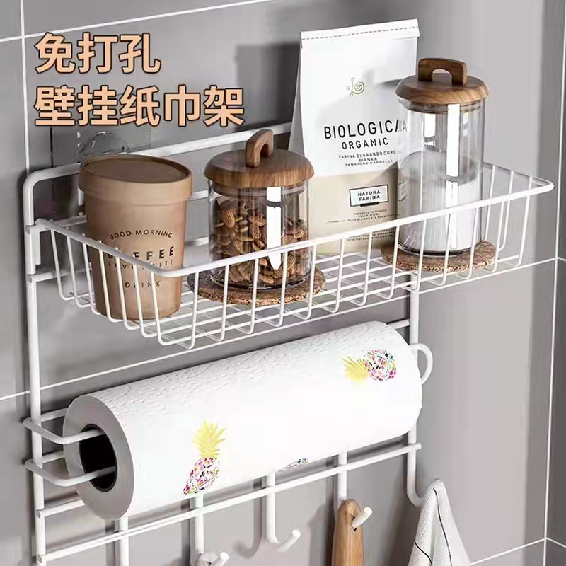 Kitchen Storage Shelf Plastic Wrap Storage Shelf Refrigerator Magnet Storage Shelf Creative Wall Hangers