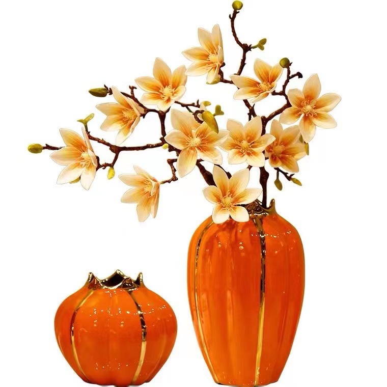 Light luxury new Chinese new ceramic vase decoration living room creative entrance TV cabinet table Nordic style decoration General jar General bottle decoration full figure