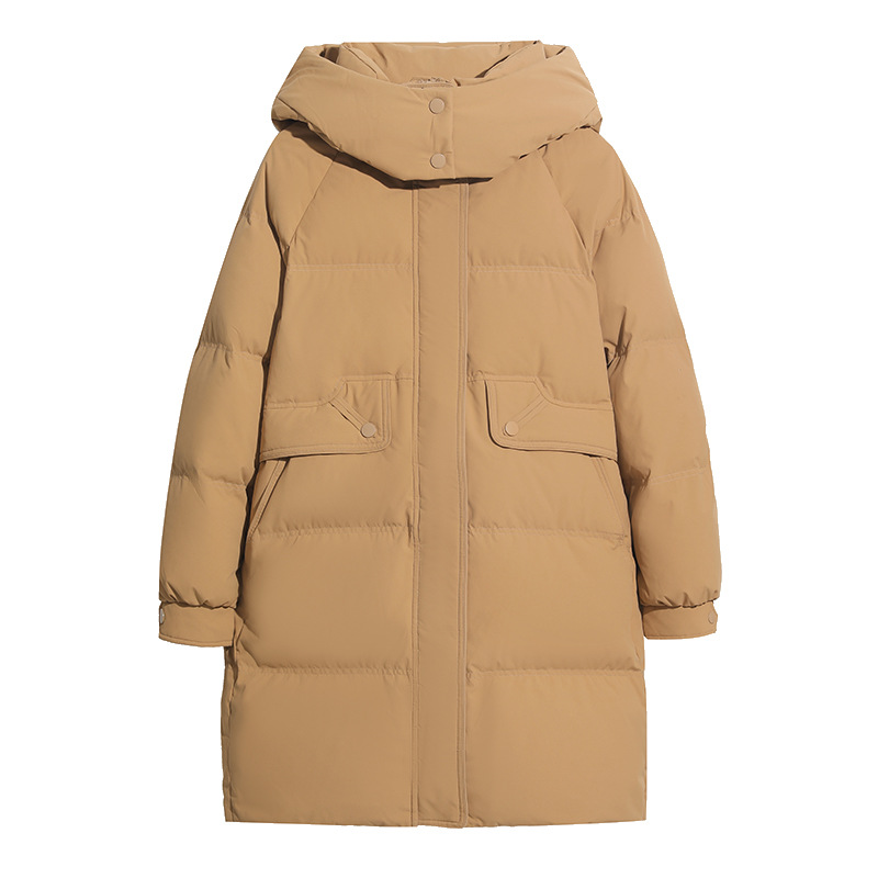 羽绒服女宽松韩版/羽绒服/羽绒棉服女长款欧美/羽绒服女短款韩版/女装羽绒服白底实物图