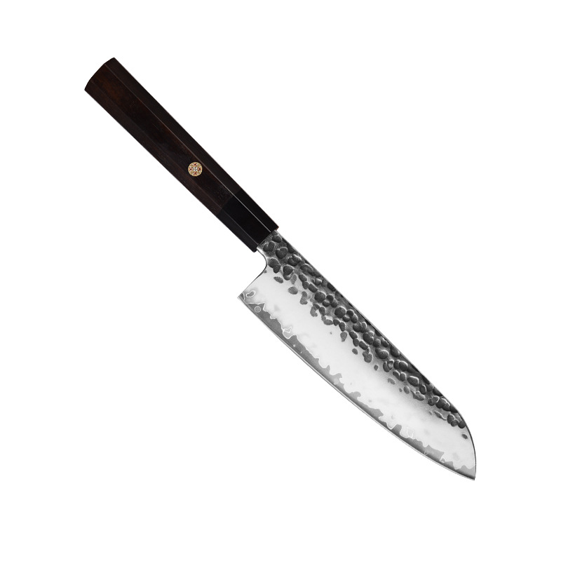 锻打菜刀日式牛刀厨师刀小菜刀水果刀高端复合钢刀具套装跨境专供白底实物图